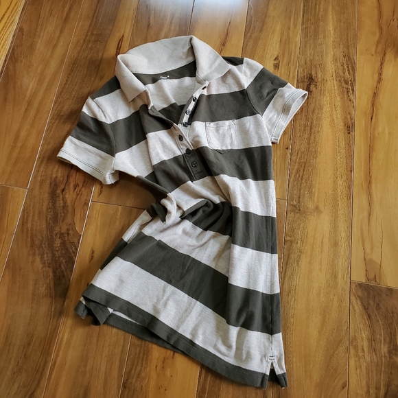 GAP Striped Long Polo Shirt - Size M (EUC) - Picture 5 of 7